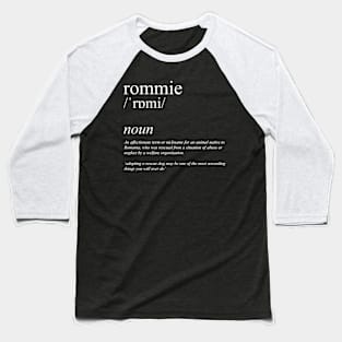 “Rommie dictionary” definition | Romanian rescue | Rescue Dog | Adopt Don't Shop Baseball T-Shirt